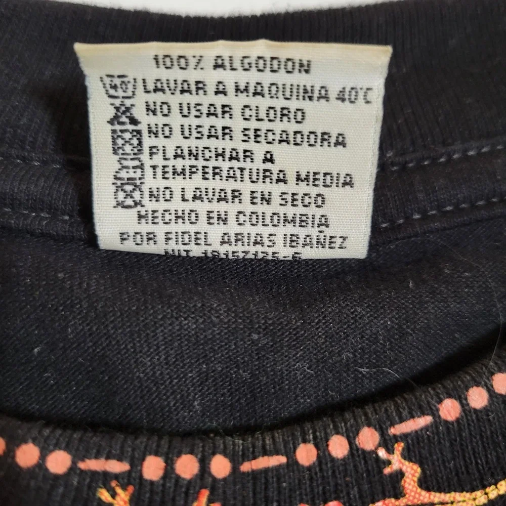 Colombia Shirt Sz M Ariari Sport Brand Black Short Sleeve Tribal Souvenir 0677 - Picture 5 of 5